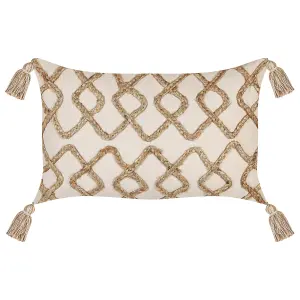 Throw Cushion INCANA Boucle 30 x 50 cm Geometric Beige