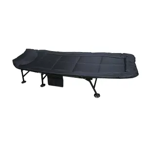 Royalford Folding Camping Bed for Adults & Children, Heavy Duty Sturdy Bed Integrated Cushion and Pillow, with Tilting Support.