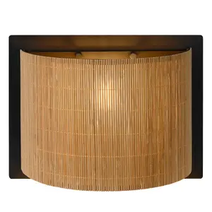 Lucide Magius Scandinavian Wall Light - 1xE27 - Light Wood