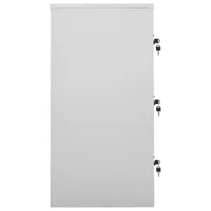 Berkfield Locker Cabinets 5 pcs Light Grey 90x45x92.5 cm Steel