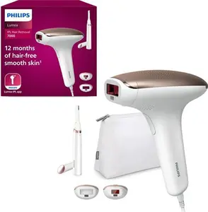 Philips Lumea IPL Hair Removal Advance - Hair Removal Device With Satin Compact Pen Trimmer, 2 Attachments For Body And Face, Corded Use (Model