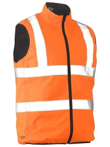 TAPED HI VIS REVERSIBLE PUFFER VEST ORANGE M