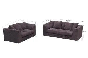 Furniture Stop - Logan 3 + 2 Seater Sofa Set Fabric Jumbo Cord