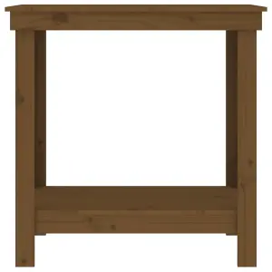 Berkfield Work Bench Honey Brown 80x50x80 cm Solid Wood Pine