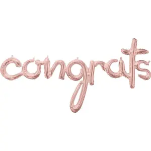 Amscan Congrats Script Foil Balloon Rose Gold (One Size)