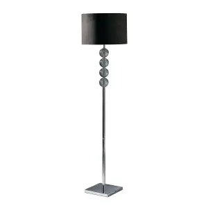 Interiors by Premier Mistro Black Suede Effect Shade Floor Lamp