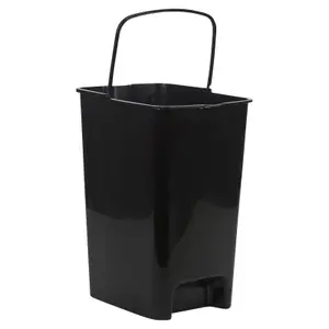 URBNLIVING Height 41cm Cappuccino 15L Slim Foot Pedal Rubbish Bin Trash Garbage Can Waste Basket With Insert & Lid