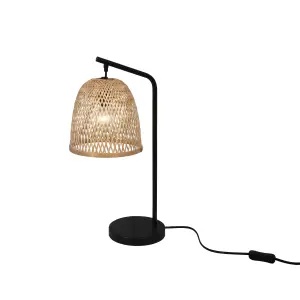 GoodHome Calume Modern Natural Eco halogen Table lamp