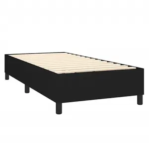 Berkfield Box Spring Bed Frame Black 90x190 cm 3FT Single Fabric