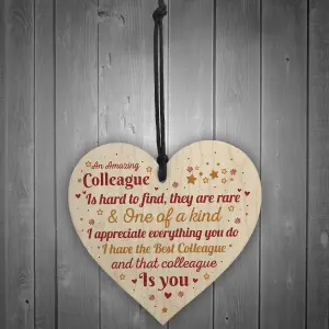 Red Ocean Colleague Leaving Gifts Thank You Gift For Friend Plaque Handmade Wooden Hanging Heart Sign Christmas Gift Decoration