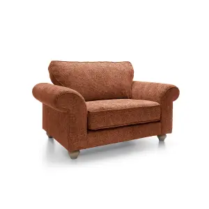 Ingrid Collection Cuddle Chair in Burnt Orange