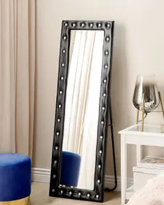 Standing Mirror ANSOUIS Faux Leather Black