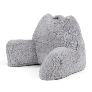 icon Teddy Bear Cuddle Cushion Grey Reading Support Pillow