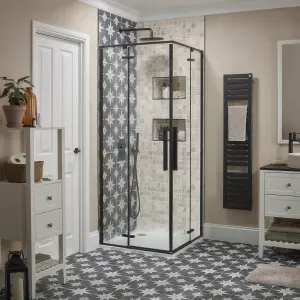 Aquadry Oria Matt Black Wall-mounted Shower arm