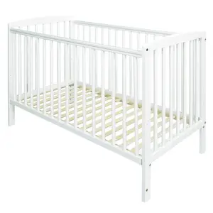 Sydney Cot with Mattress White