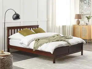 Wooden EU Double Size Bed Dark MAYENNE