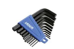 Laser Tools 0951 10pc Hex Key Set Imperial/AF 1/16" - 3/8"