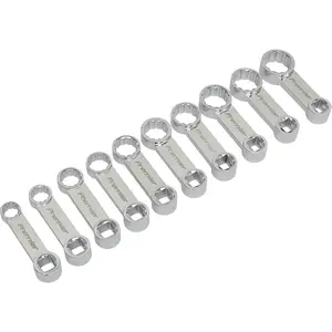 10-Piece Torque Wrench Spanner Adapter Set - 3/8 Inch Drive with 12 Point Metric Sockets