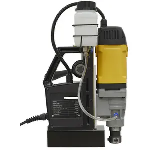 High-Performance 35mm Magnetic Drilling Machine with 10mm Chuck and Safety Strap - 110V