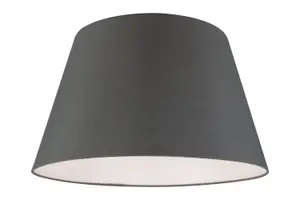 GoodHome Lokombi Dark grey Fabric dyed Light shade (D)40cm