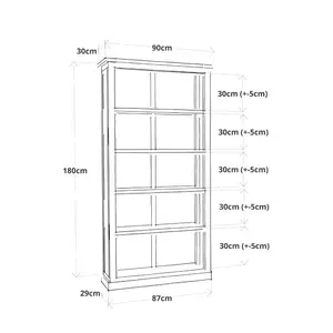 Bingham 180cm H x 90cm W Standard Bookcase Lacquered