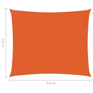 Berkfield Sunshade Sail 160 g/m2 Orange 2.5x2.5 m HDPE