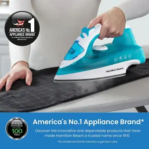 Hamilton Beach SteamMax 2200W Aqua & White Steam Iron