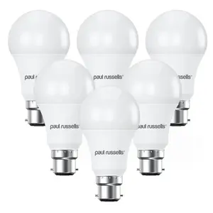 paul russells LED GLS Dimmable Bulb Bayonet Cap BC B22, 14W 1521Lumens 100w Equivalent, 4000K Cool/Natural White, Pack of 6