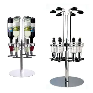 Bar Liquor Wall Mounted & Rotary Stand Bar Butler Optic Dispenser 6 Bottle