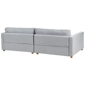 3 Seater Fabric Sofa Grey VINSTRA