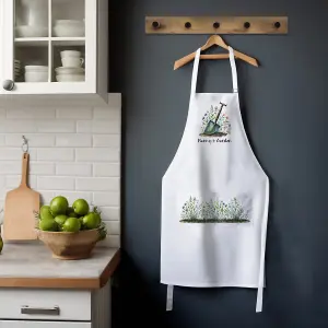 Purely Home Nannys Apron - Gardening Gift Apron - Adjustable Ties/Pocket Present for Nanny