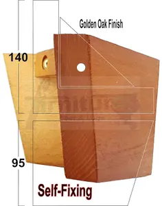 Golden Oak Wood Corner Feet 95mm High Replacement Furniture Sofa Legs Self Fixing Chairs Cabinets Beds Etc PKC300