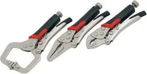 New 3pc Mini Grip Mole Locking Pliers Clamp Welding Car Garage Set Grip Handle