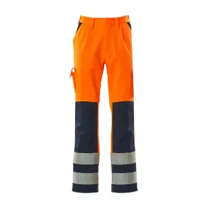 Mascot Safe Compete Olinda Trousers - Hi-Vis Orange/Navy   (50.5) (Leg Length - Short)