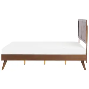 EU Super King Size Bed Dark Wood ISTRES