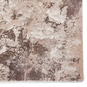 Beige/Silver Abstract Rug, 1cm Thick Abstract Rug, Modern Stain-Resistant Rug for Bedroom, & Dining Room-120cm X 170cm