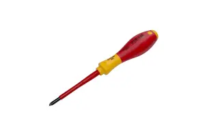 Wiha PlusMinus Screwdriver Pozidrive 1000v VDE SoftFinish Slotted-PZ1 30700