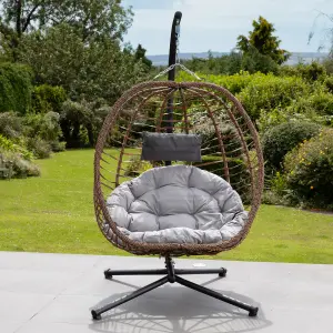 Aylesbury Swing Egg Pod Chair - Light Grey