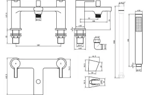 Aquarius Evolution Bath Shower Mixer Tap Chrome