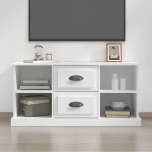 Berkfield TV Cabinet White 99.5x35.5x48 cm Engineered Wood