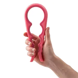 Hardys 4-Size Bottle & Jar Opener for Weak Hands - Kitchen Aid for Arthritic, Elderly & Children - Rubber Edged for Grip - Pink