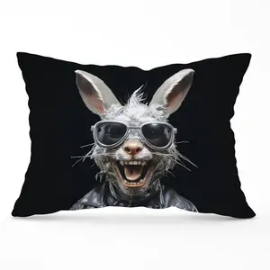 Funky Rabbit Face Cushions 33cm x 48cm