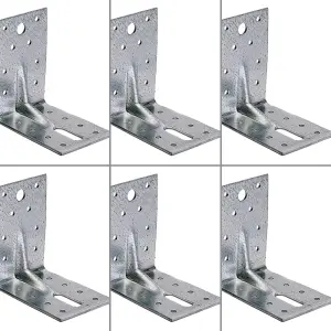 6 x Simpson Strong Tie Heavy Duty Metal Angle Bracket 65x90x90mm