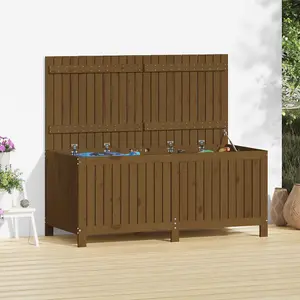 Berkfield Garden Storage Box Honey Brown 147x68x64 cm Solid Wood Pine