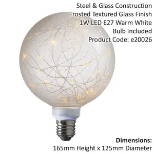 1W E27 Globe LED Lamp - Mini String LED Lights - Frosted Glass Light Bulb