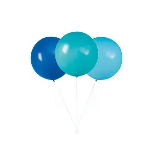 Latex Giant Balloons (Pack of 3) Teal/Blue (One Size)