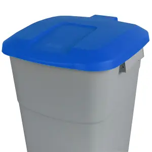 Pedal Operated Recycling Bin - 50 Litre - Blue Lid