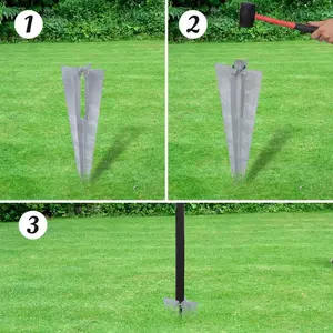 Enos Outdoor Euro Fence Panel Set with Ground Spike Steel Grey / 120cm H x 2500cm W