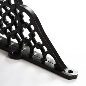 Hammer & Tongs Honeycomb Iron Shelf Bracket - D155mm - Black - Pack of 2