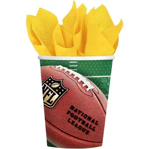 Amscan NFL Drive Paper Party Cup (Pack of 8) Brown/Green (One Size)